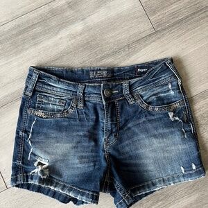 Women’s Silver Suki Mid  Denim Short - Size W29/ L 3